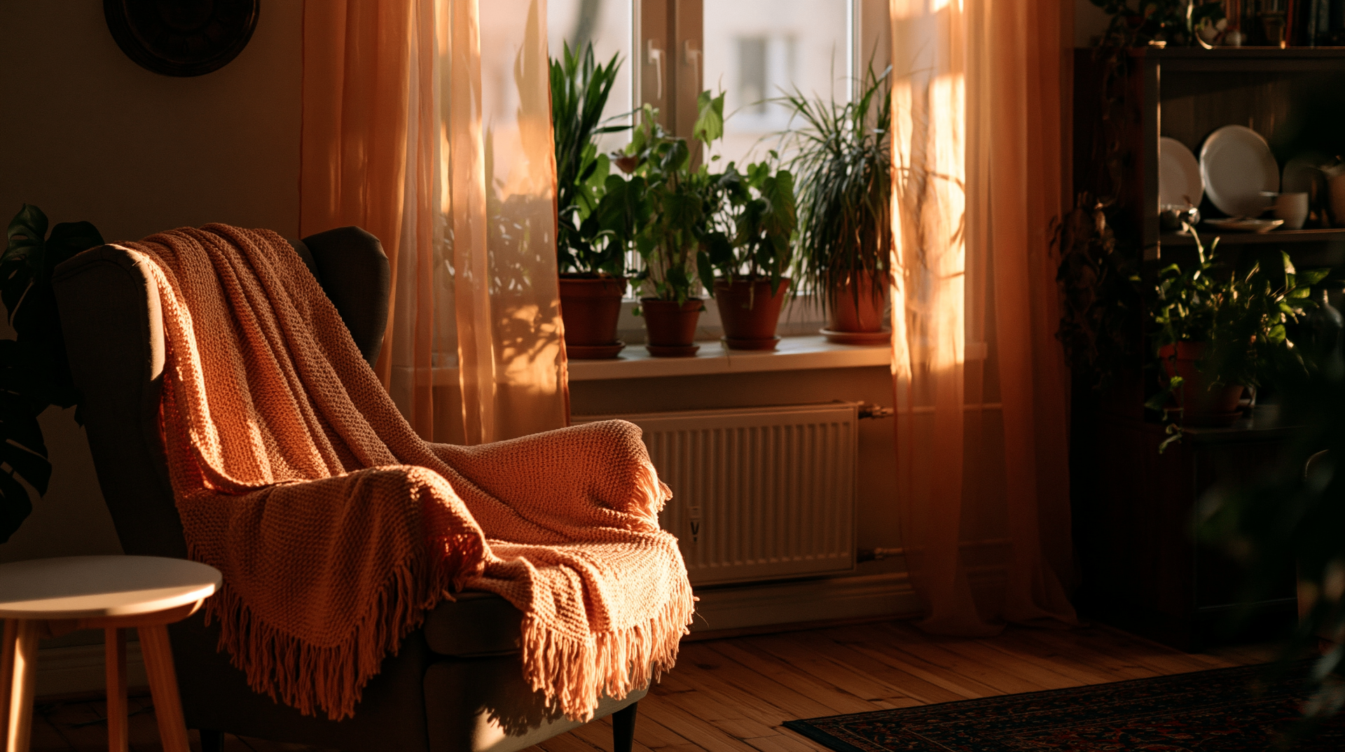 Warmer Aufenthaltsraum in einer Pflegeeinrichtung